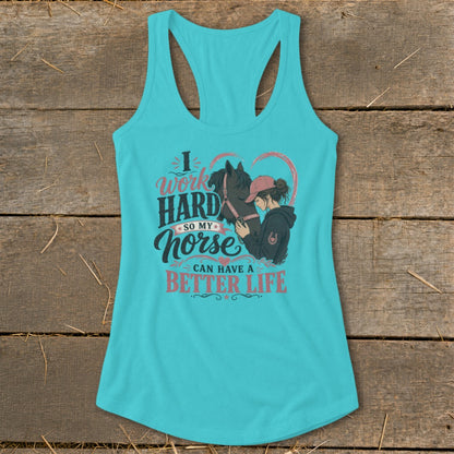 Horse A Better Life Racerback Tank
