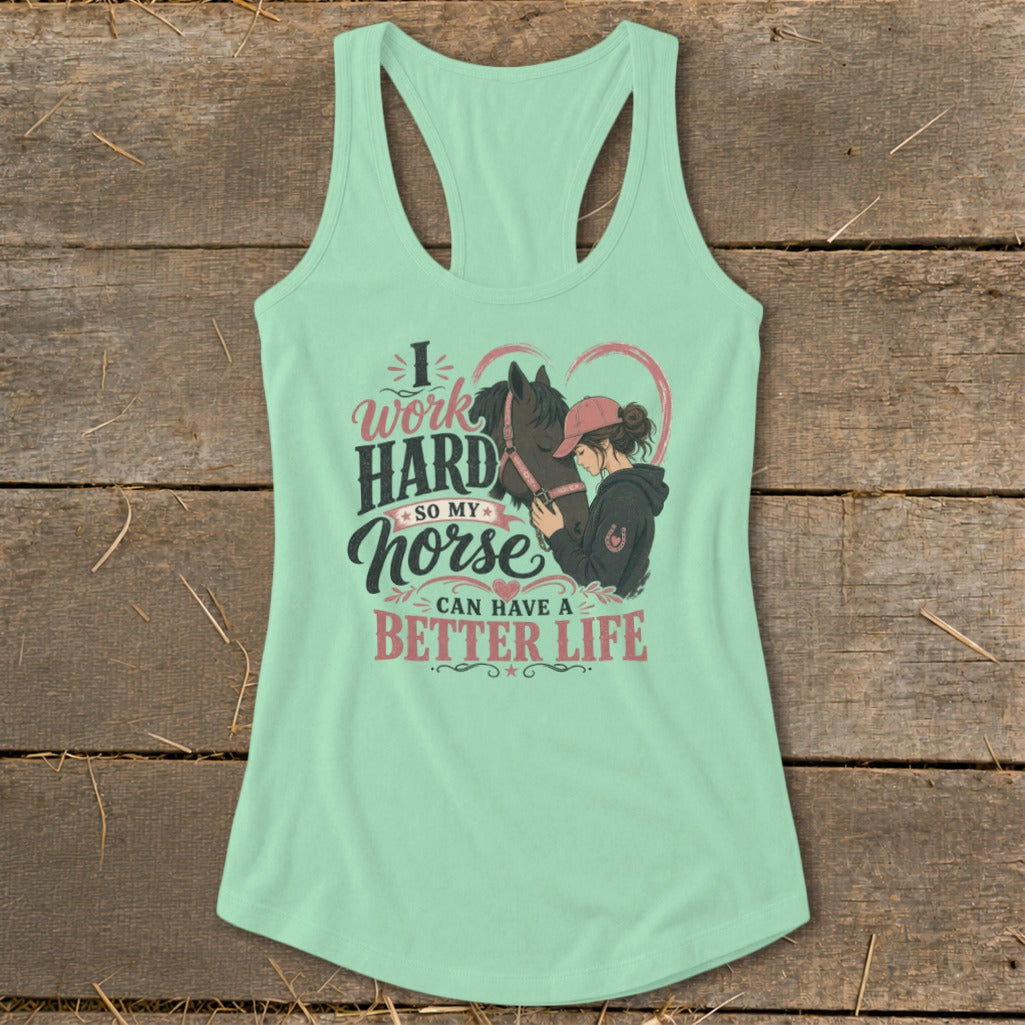 Horse A Better Life Racerback Tank