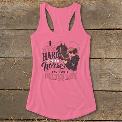 Horse A Better Life Racerback Tank