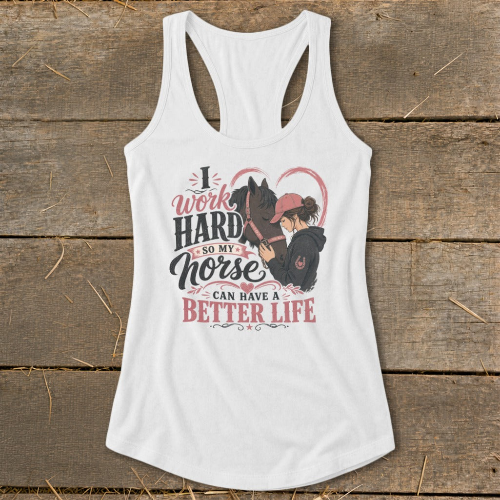 Horse A Better Life Racerback Tank