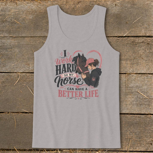 Horse A Better Life Tank Top - Athletic Heather