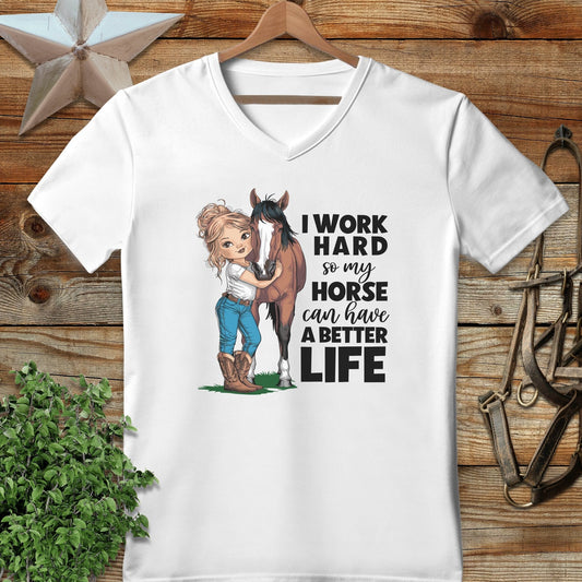 Horse A Better Life V-neck