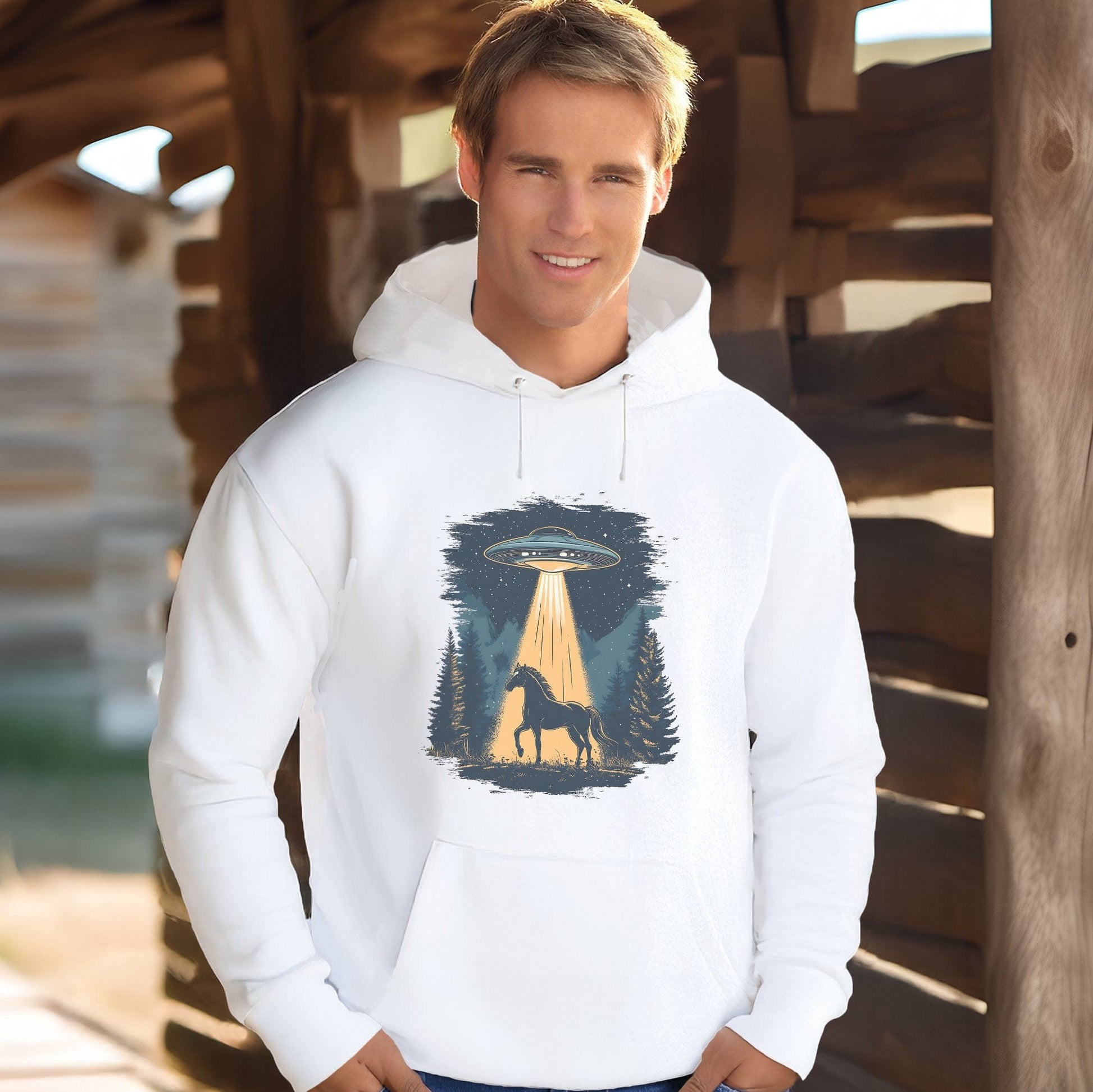 Horse Alien Abduction Hoodie