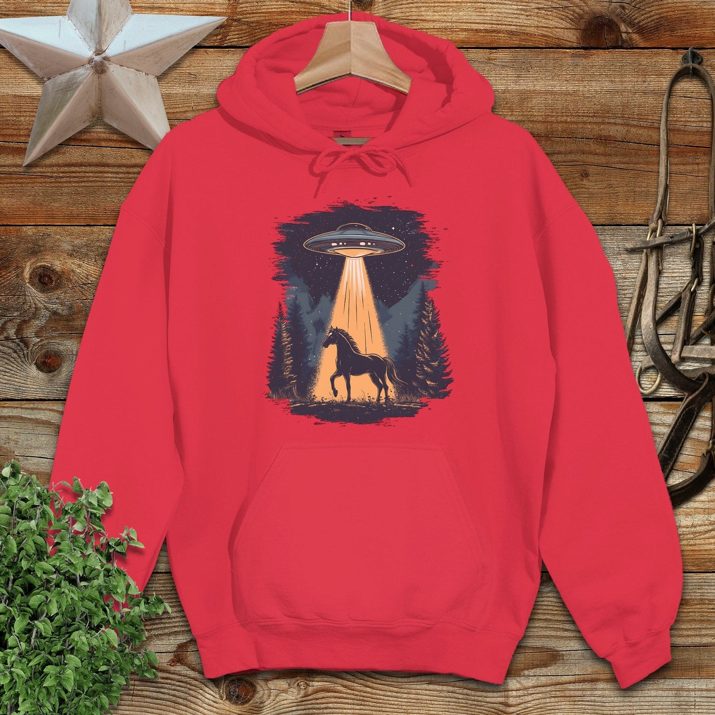 Horse Alien Abduction Hoodie
