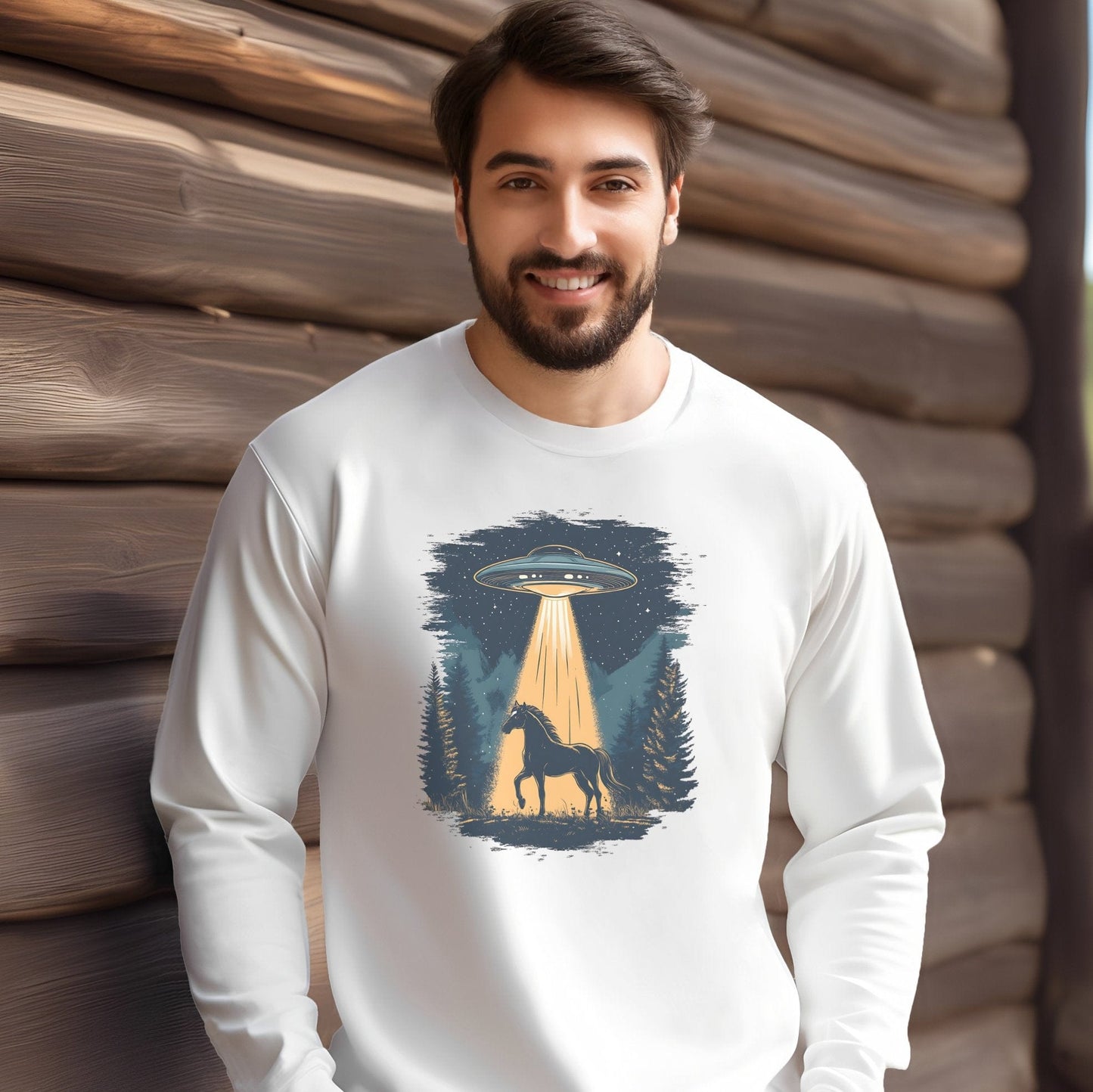 Horse Alien Abduction Sweatshirt