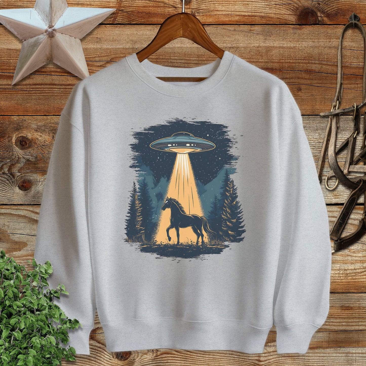 Horse Alien Abduction Sweatshirt