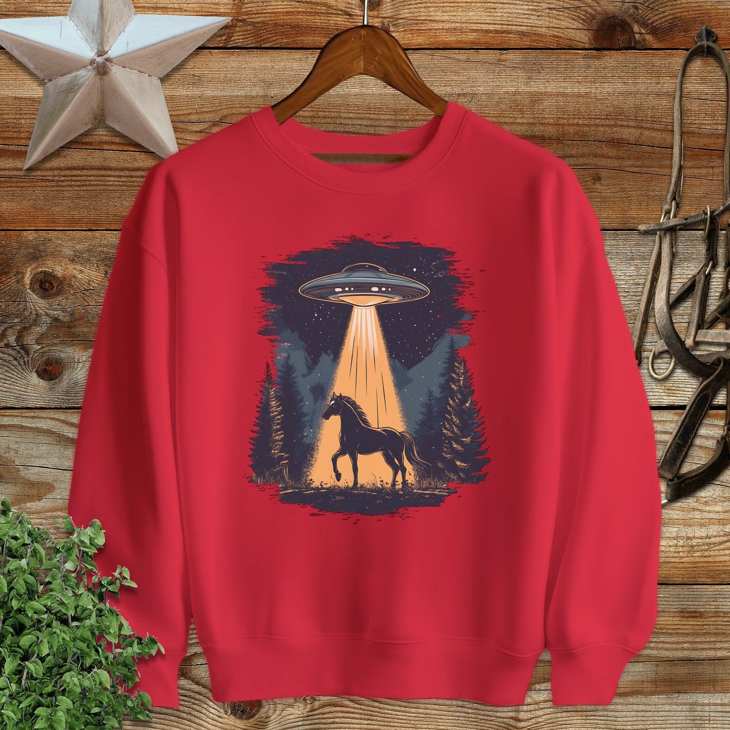 Horse Alien Abduction Sweatshirt