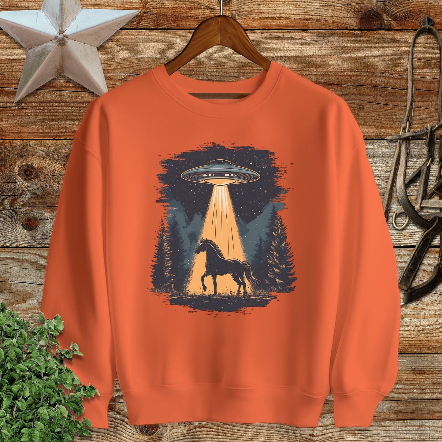 Horse Alien Abduction Sweatshirt
