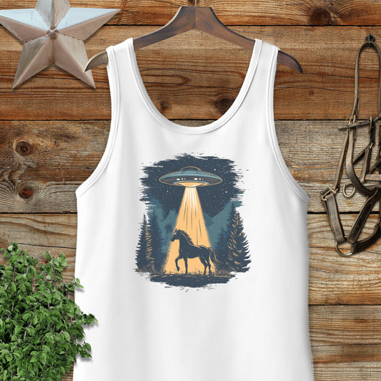 Horse Alien Abduction Tank Top