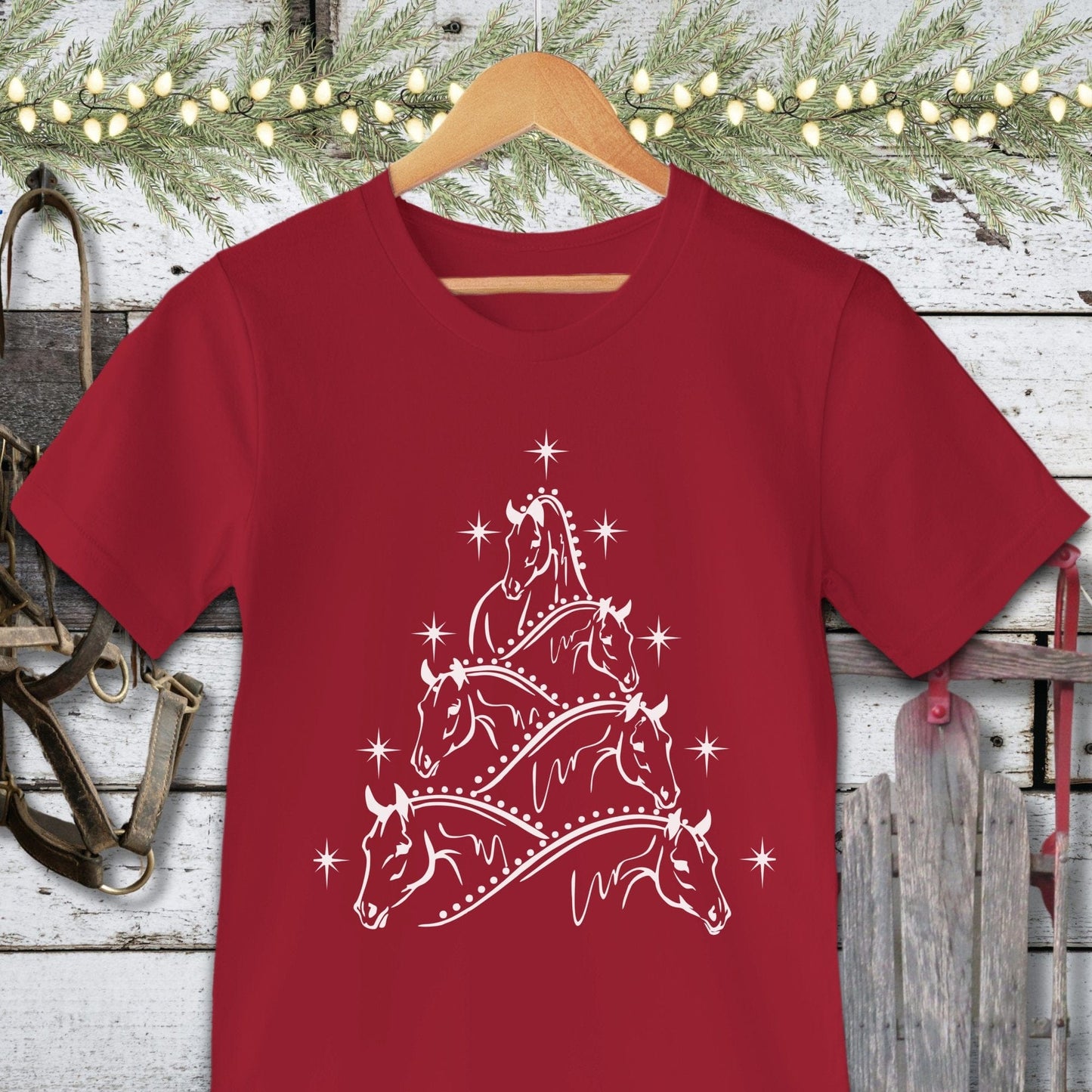 Horse Art Christmas Shirt
