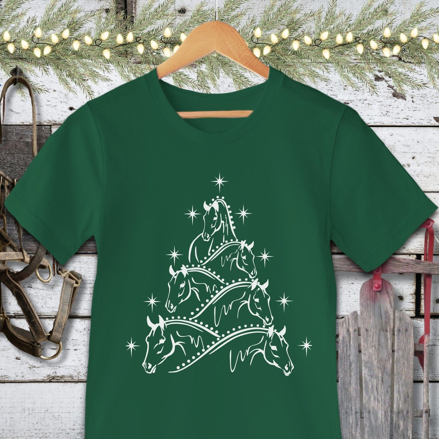 Horse Art Christmas Shirt