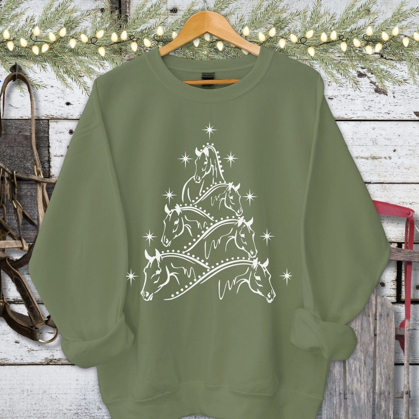 Horse Art Christmas Shirt