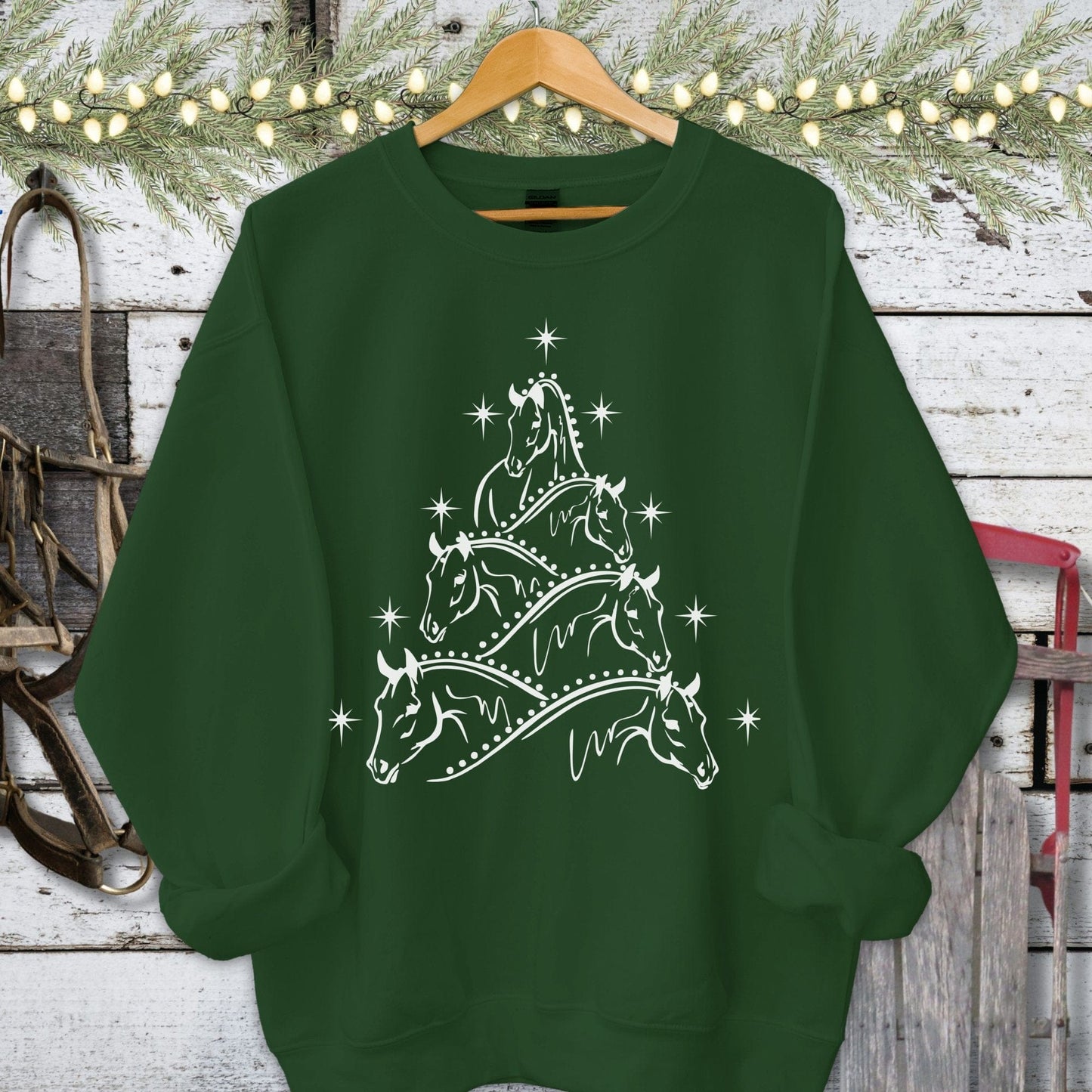 Horse Art Christmas Shirt