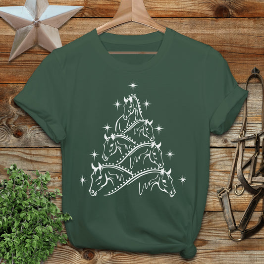 Horse Art Christmas Softstyle Tee