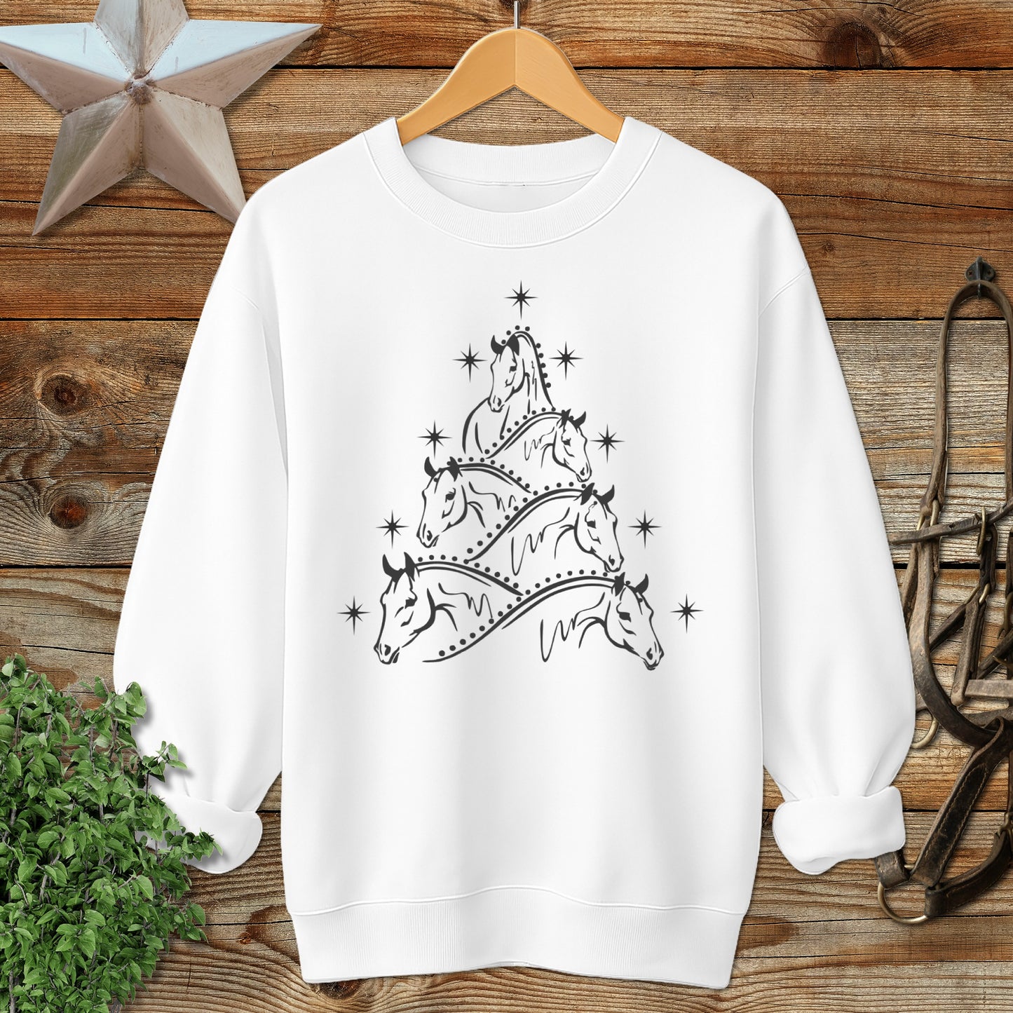 Horse Art Christmas Sweatshirt