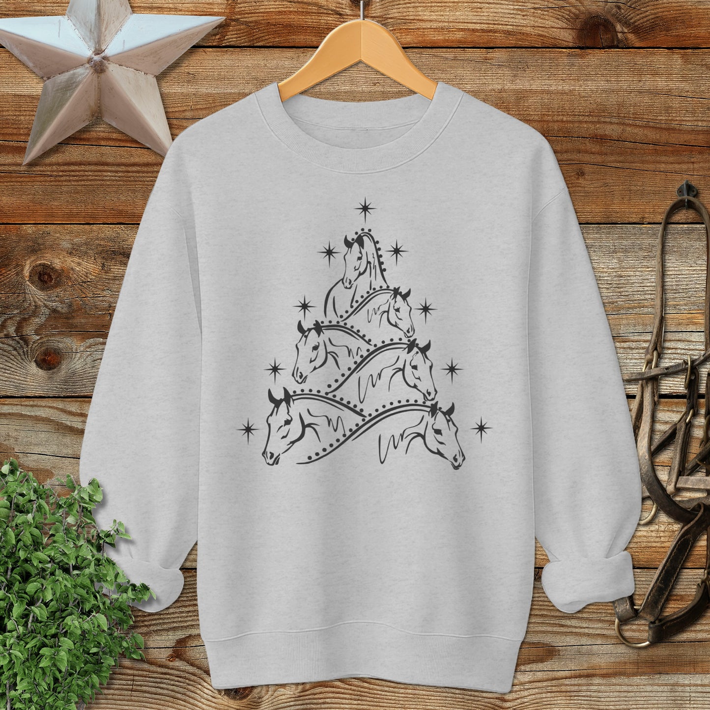 Horse Art Christmas Sweatshirt