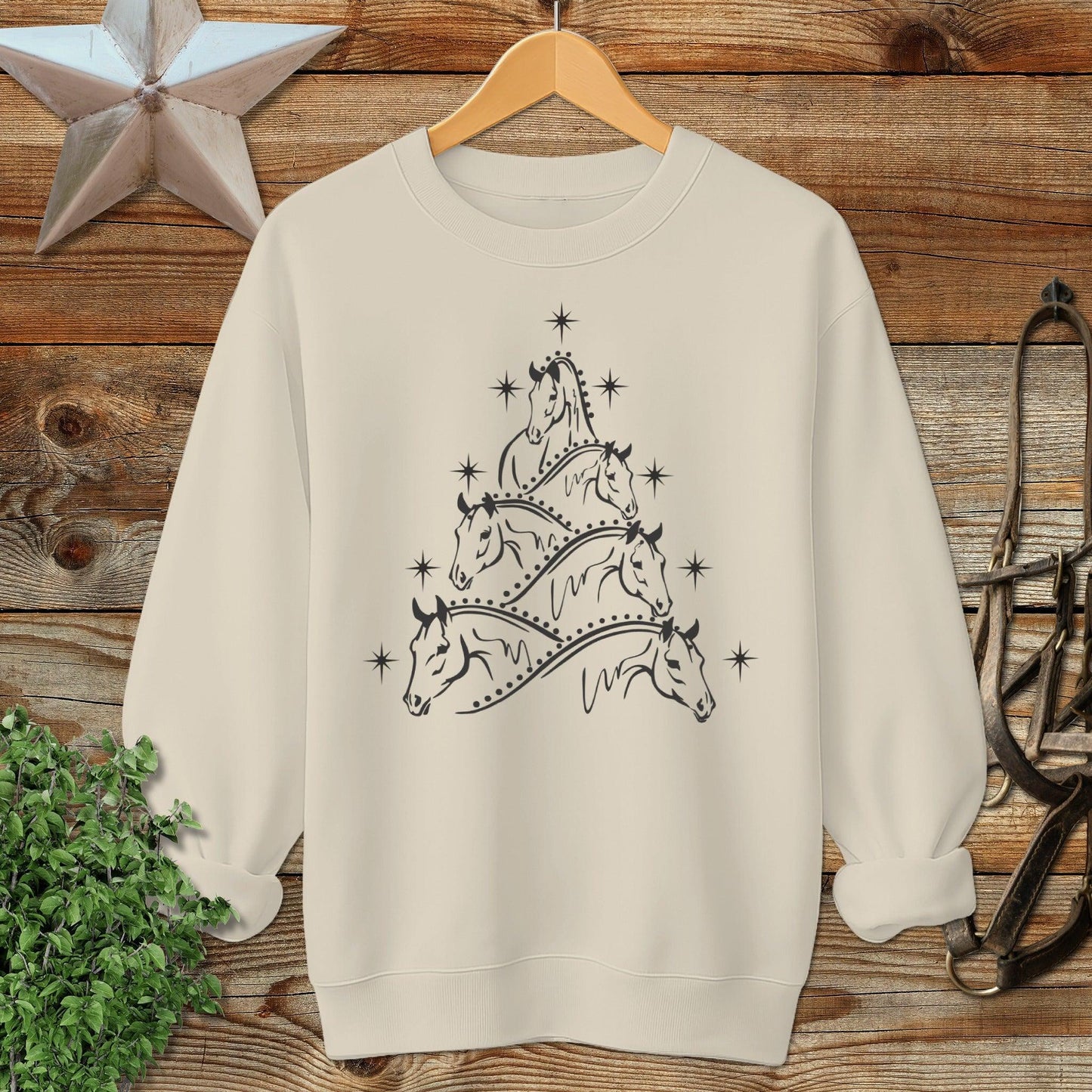 Horse Art Christmas Sweatshirt