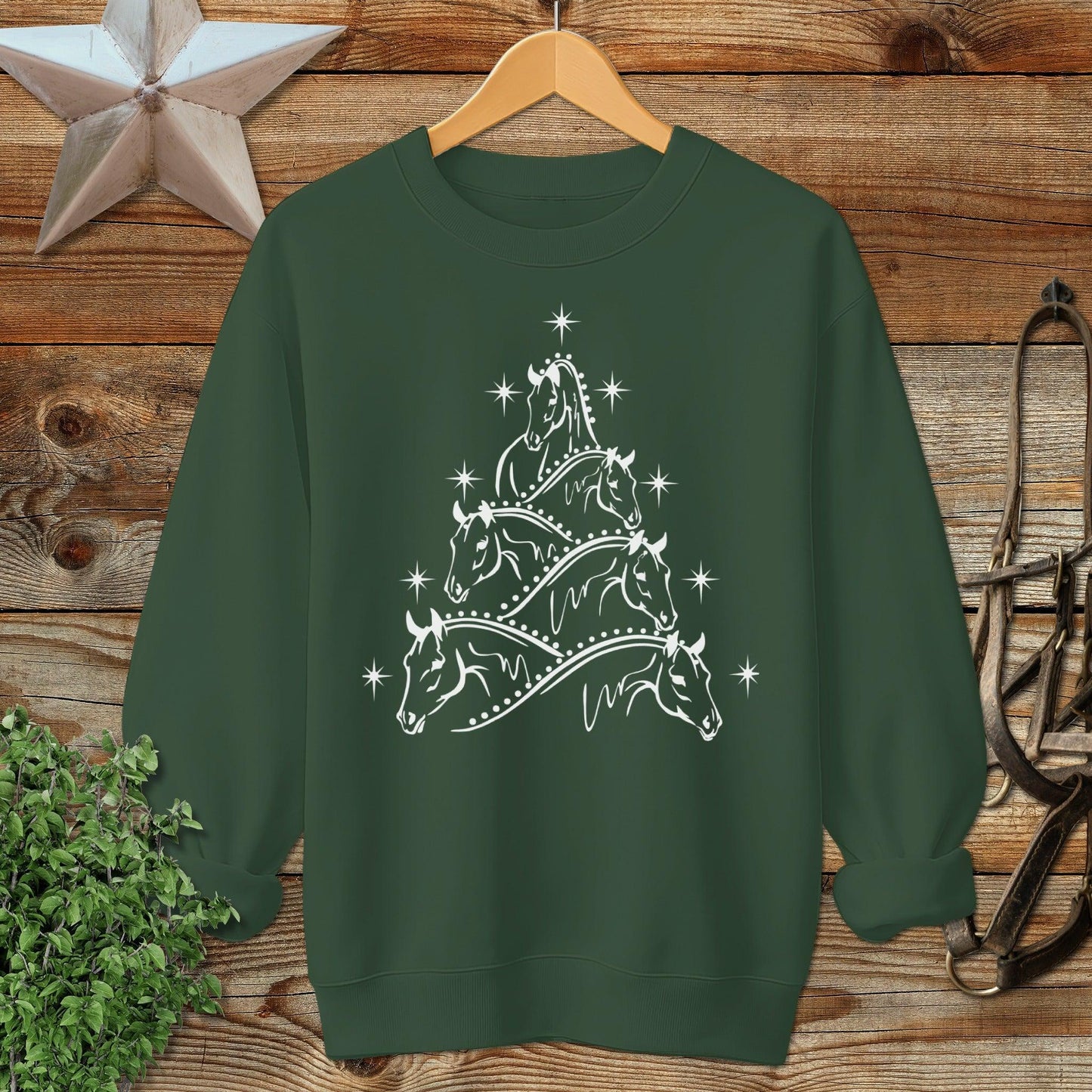 Horse Art Christmas Sweatshirt
