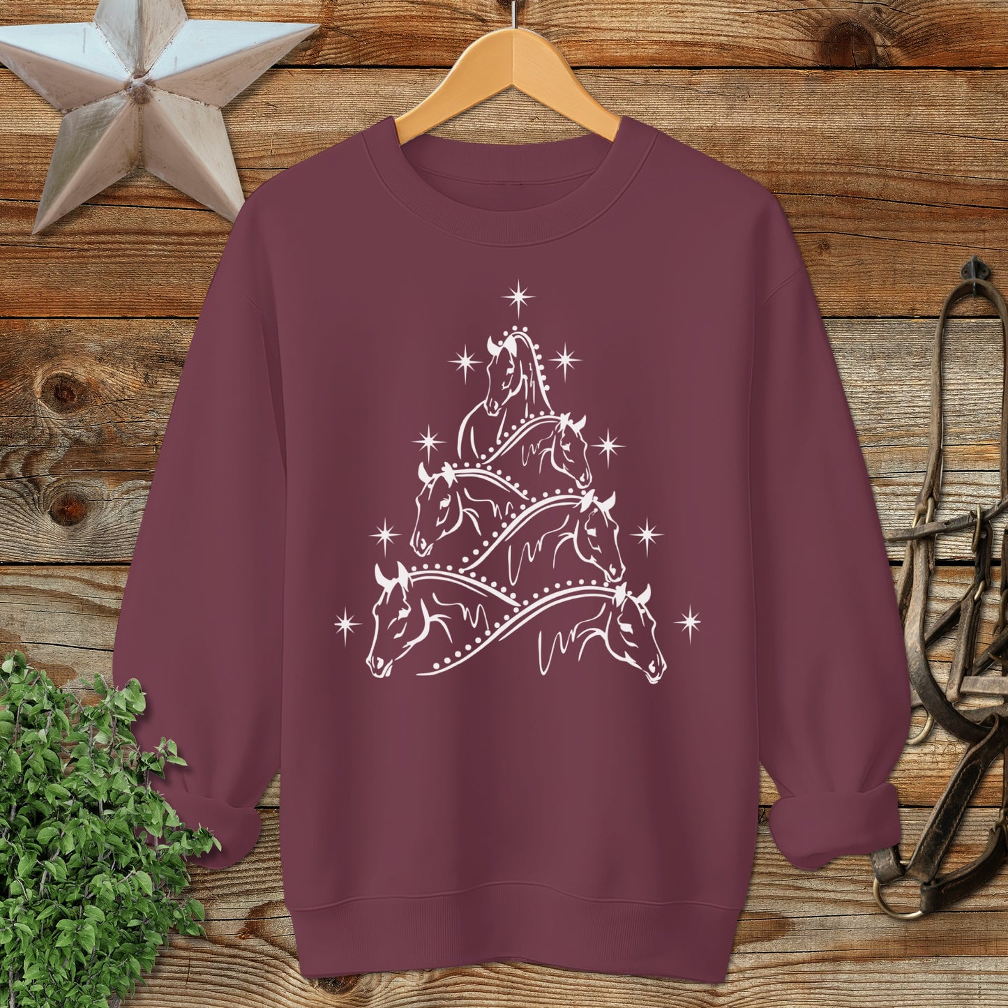 Horse Art Christmas Sweatshirt