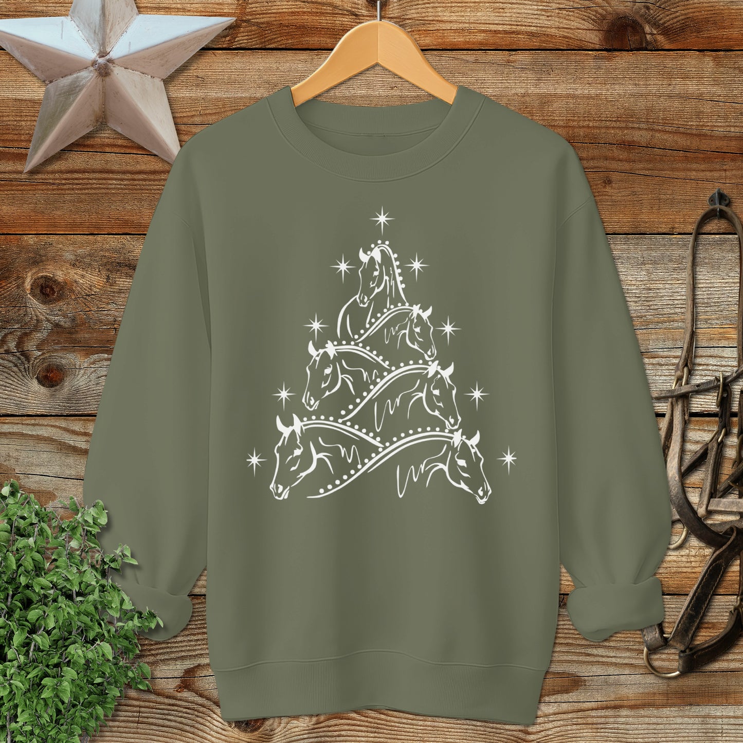 Horse Art Christmas Sweatshirt