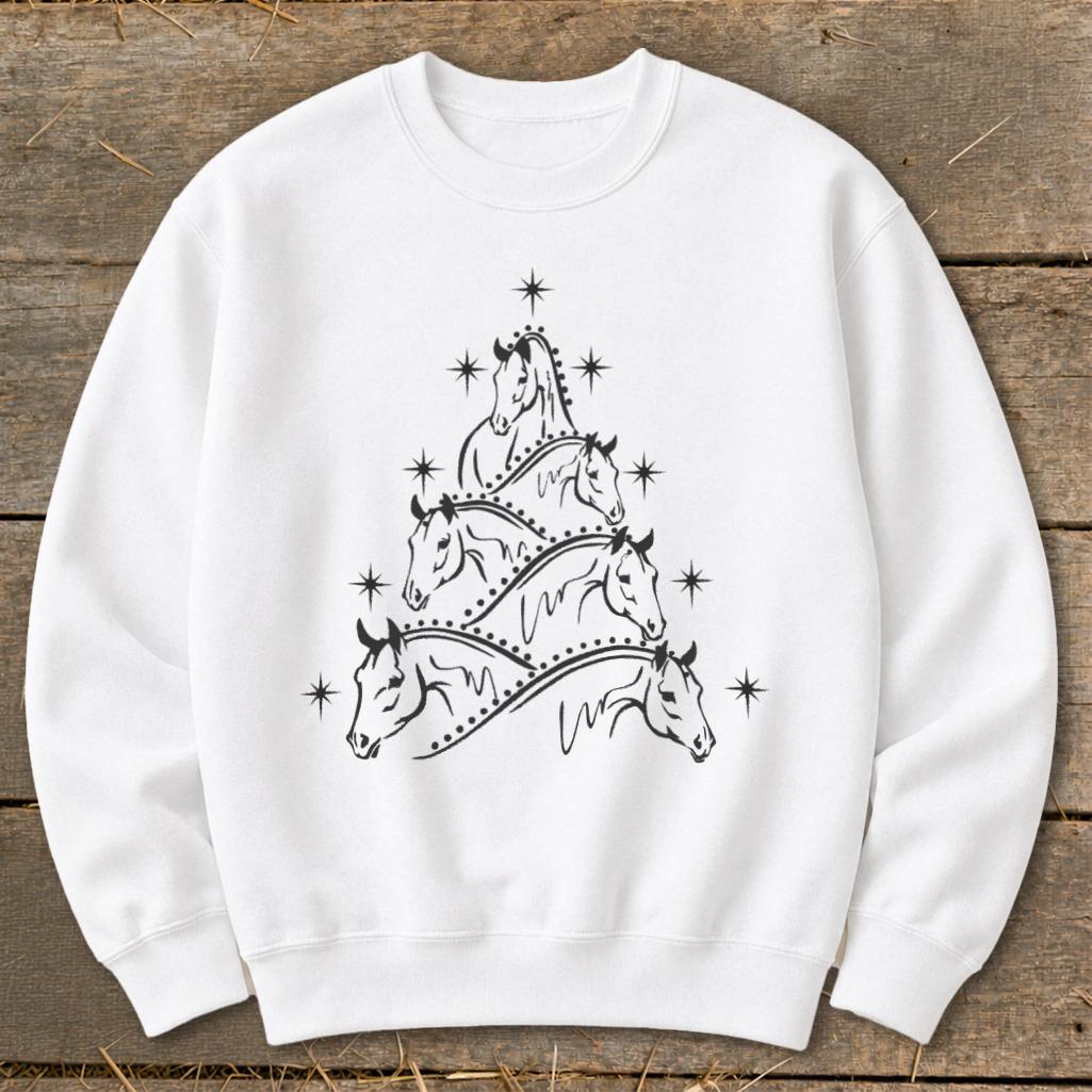 Horse Art Christmas Sweatshirt