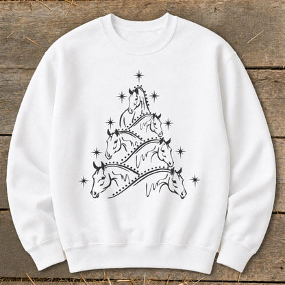 Horse Art Christmas Sweatshirt