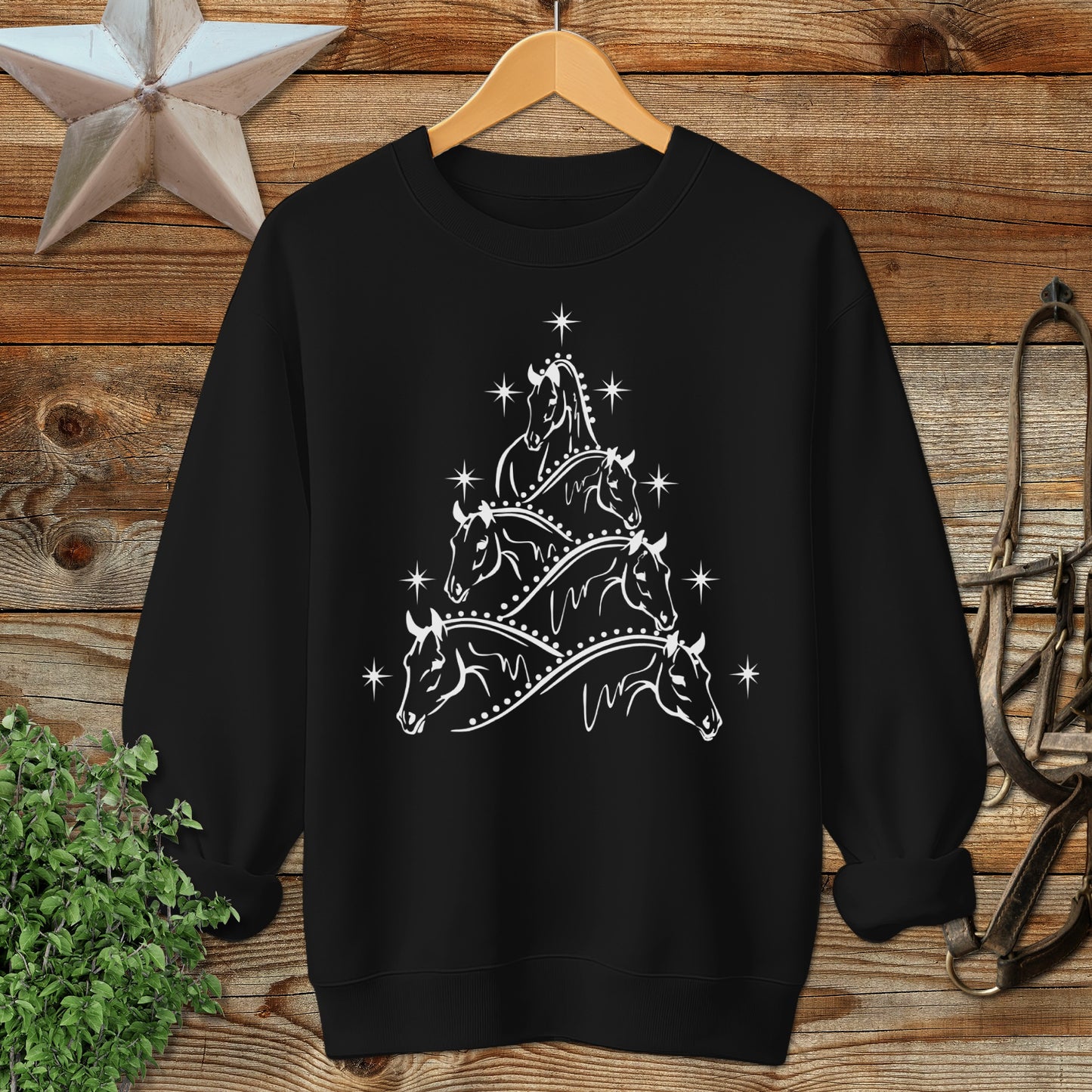 Horse Art Christmas Sweatshirt