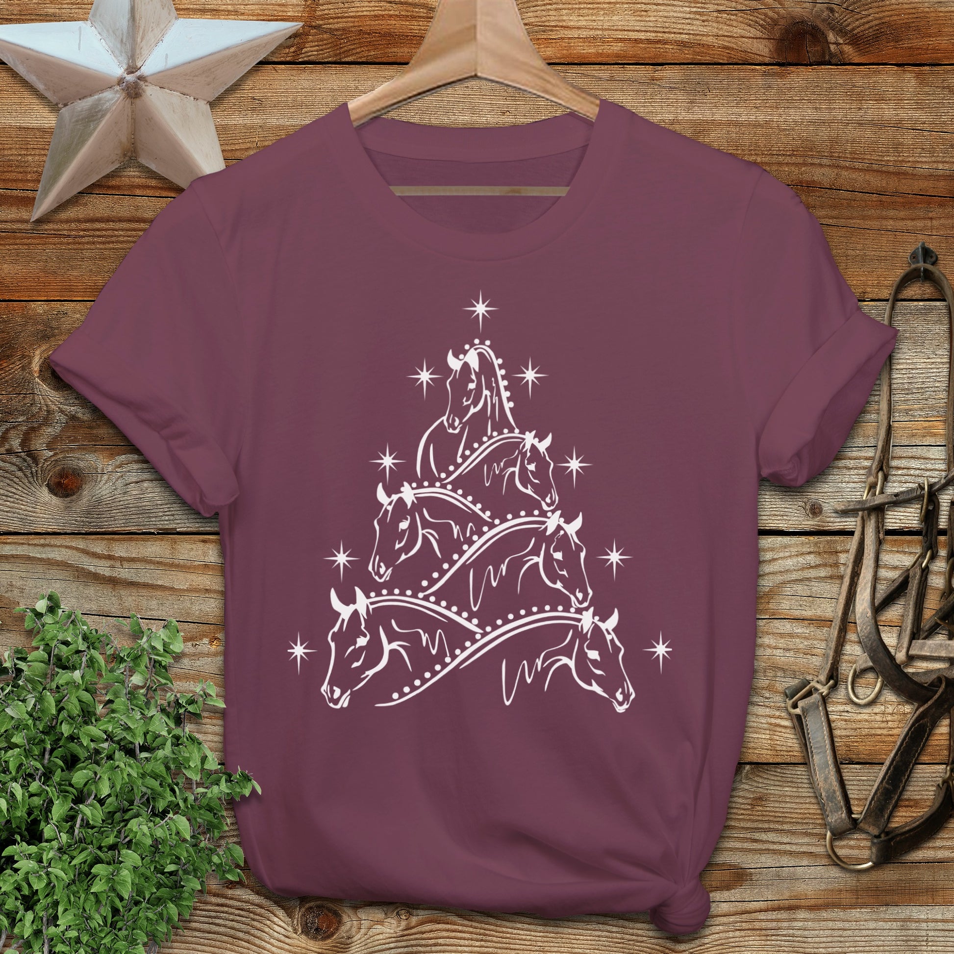 Horse Art Christmas T-Shirt