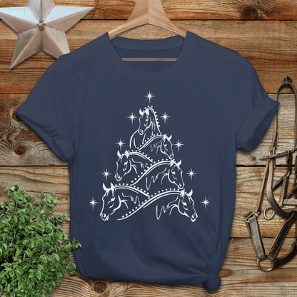 Horse Art Christmas T-shirt