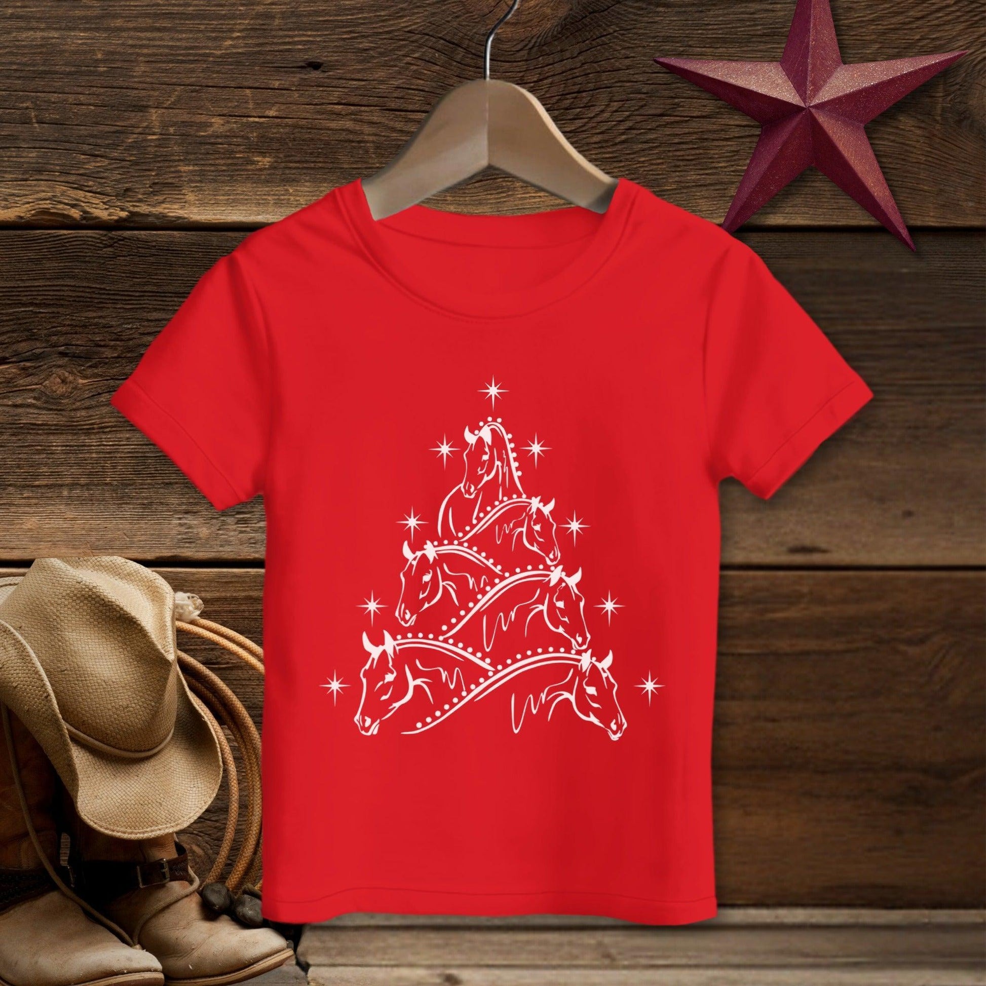 Horse Art Christmas T-Shirt (Toddler)