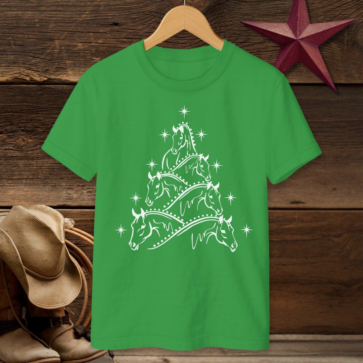 Horse Art Christmas T-shirt (Youth)