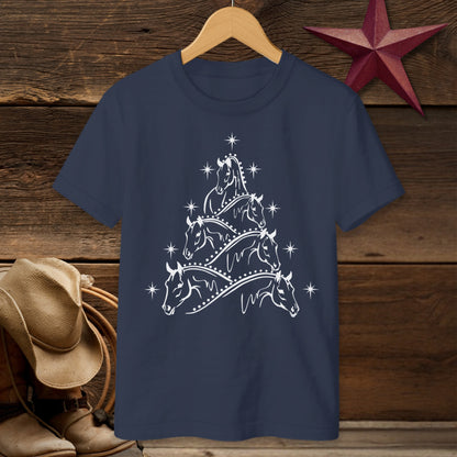 Horse Art Christmas T-shirt (Youth)