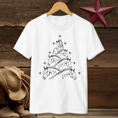 Horse Art Christmas T-shirt (Youth)