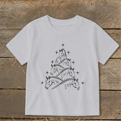 Horse Art Christmas Toddler Tee