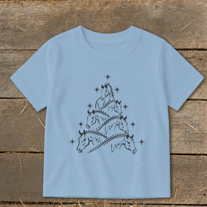 Horse Art Christmas Toddler Tee