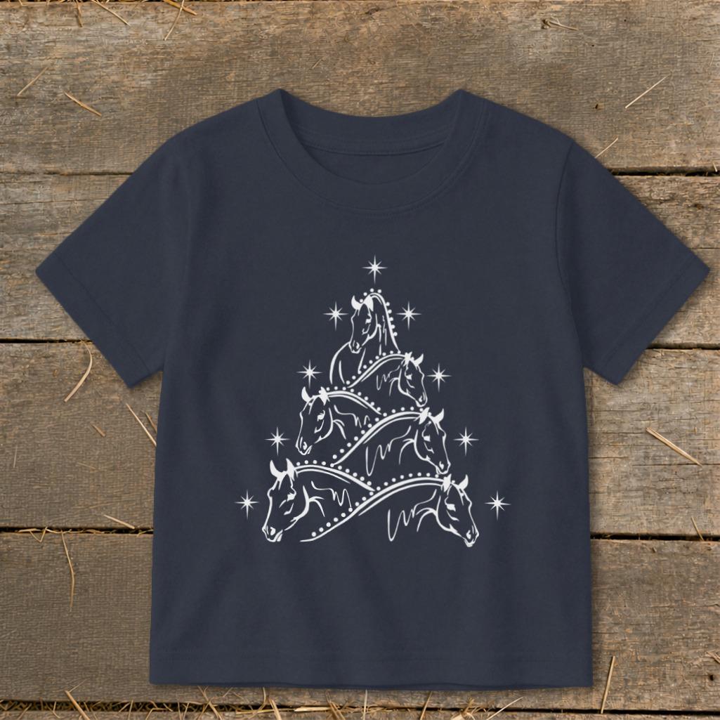 Horse Art Christmas Toddler Tee