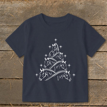 Horse Art Christmas Toddler Tee