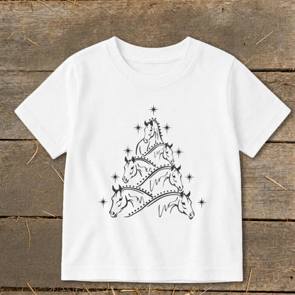 Horse Art Christmas Toddler Tee