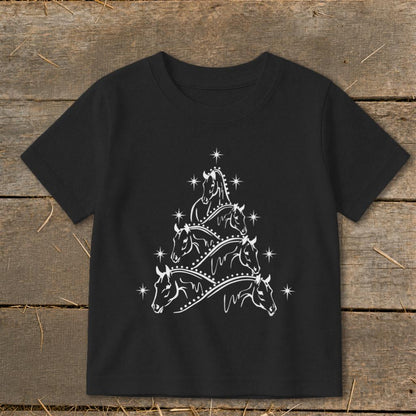 Horse Art Christmas Toddler Tee