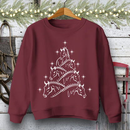 Horse Art Christmas Youth Shirt