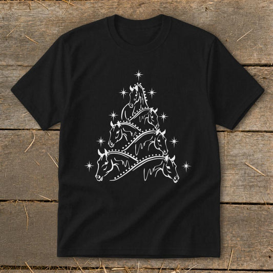 Horse Art Christmas Youth Tee