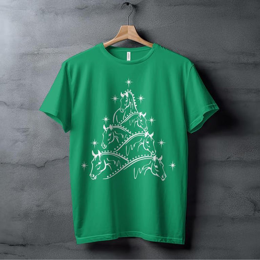 Horse Christmas Art T-shirt (Adult)