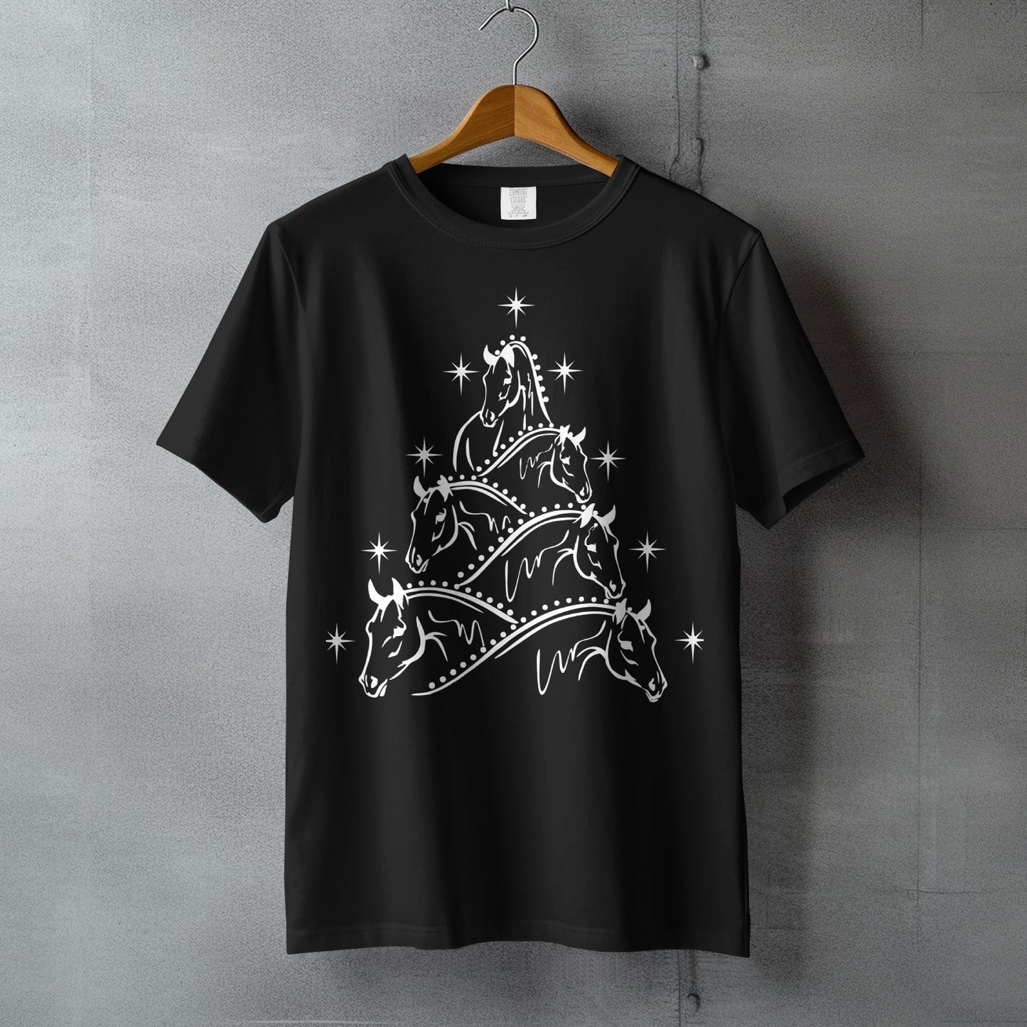 Horse Christmas Art T-shirt (Adult)