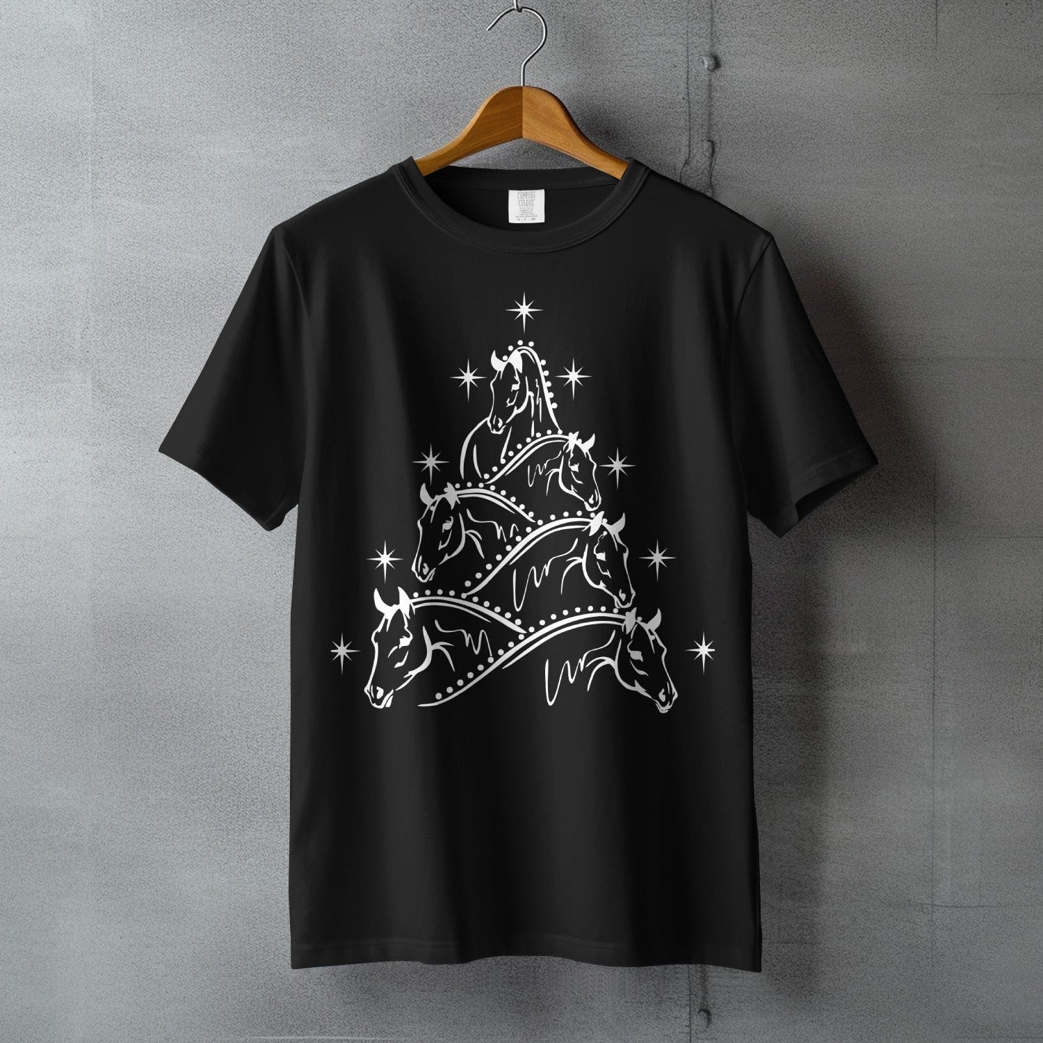 Horse Christmas Art T-shirt (Adult)