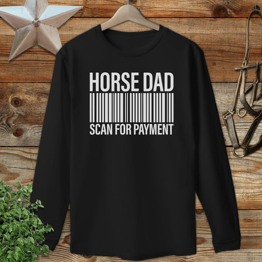 Horse Dad Scan Long Sleeve Tee