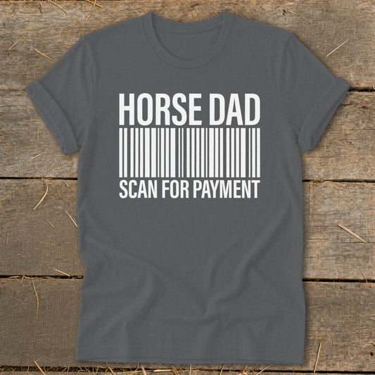 Horse Dad Scan Softstyle Tee - Asphalt