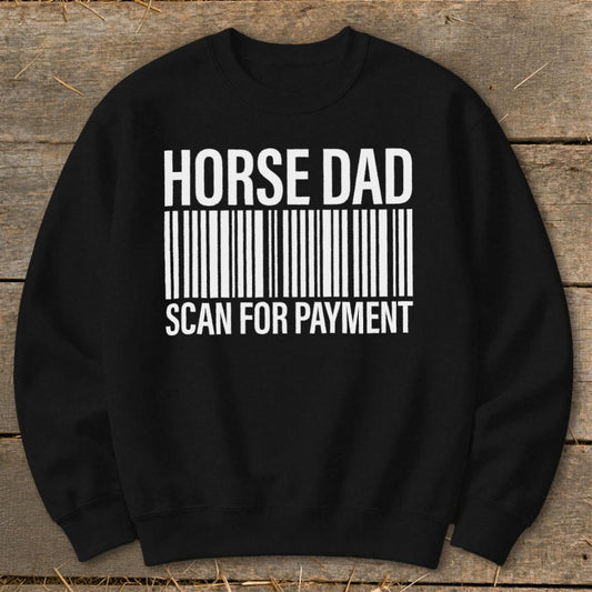 Horse Dad Scan Sweatshirt - Black