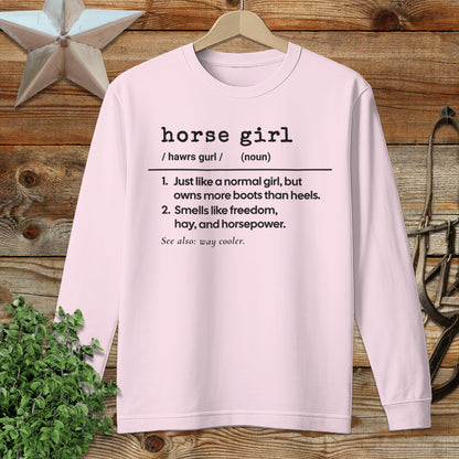 Horse Girl Definition Long Sleeve Tee