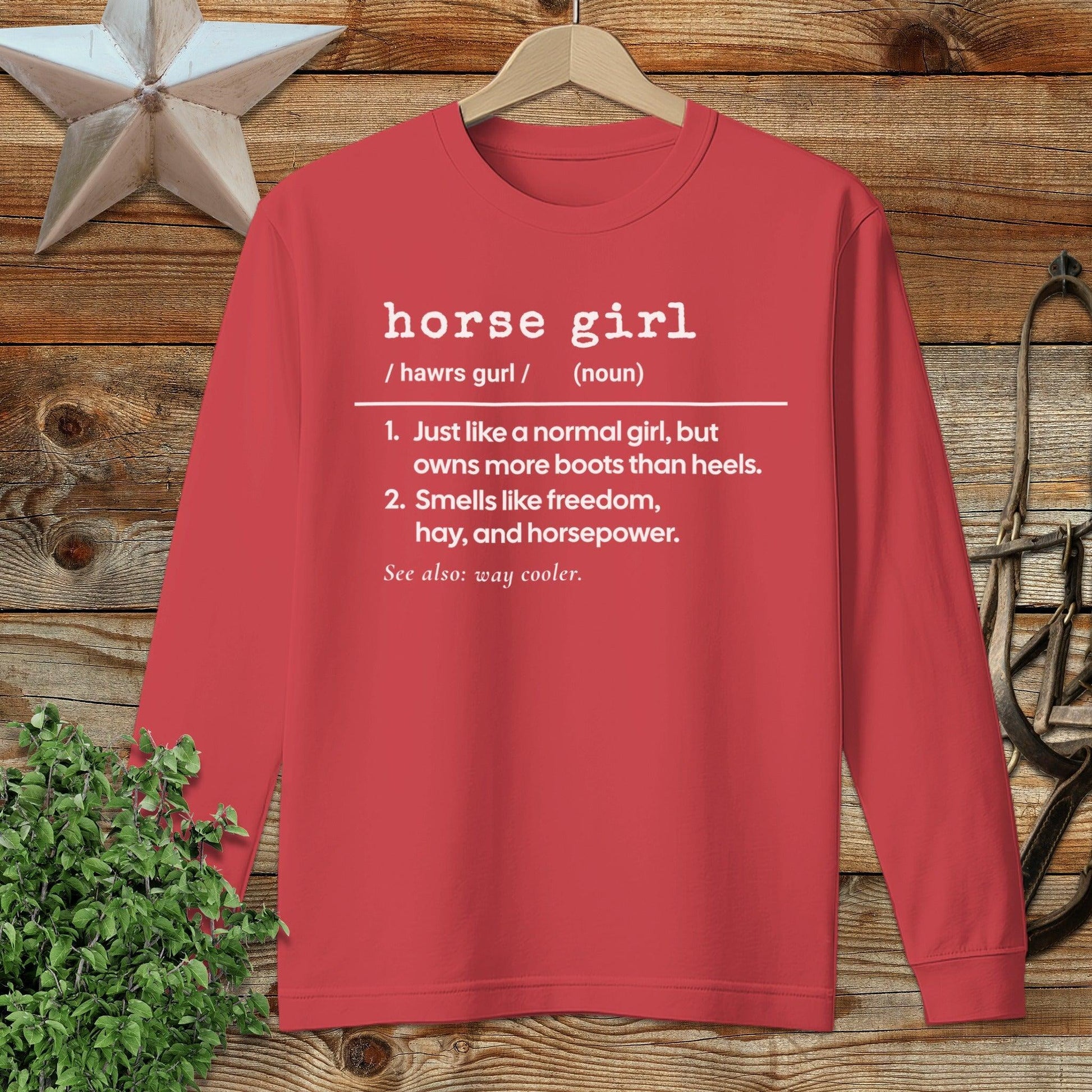Horse Girl Definition Long Sleeve Tee