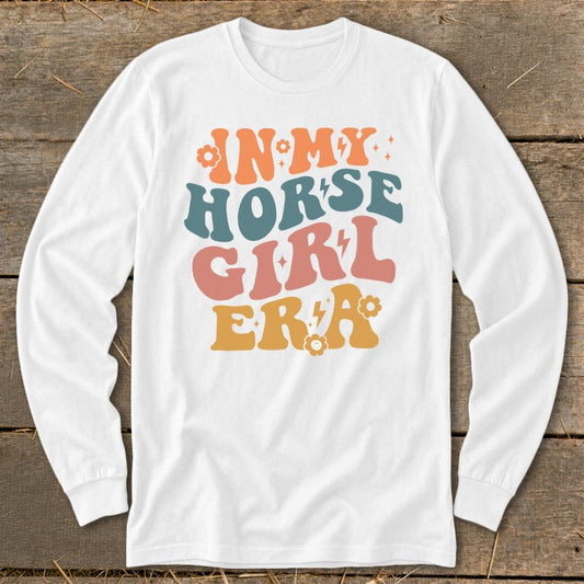 Horse Girl Era Long Sleeve Tee - White